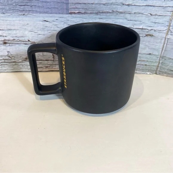 Starbucks Costa Rica Coffee Cup Mug 2016 Matte Black Gold Fish Stamp 14 oz - Picture 2 of 4